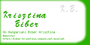 krisztina biber business card